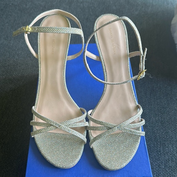 Stuart Weitzman Starla Heels in Platino - Picture 2 of 4